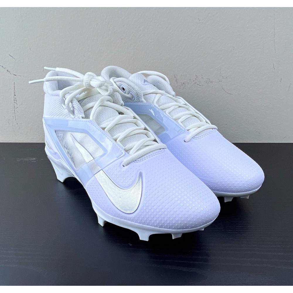 Nike Alpha Menace Football Cleats Men's 8.5 D White FD7037-101 NEW No Box